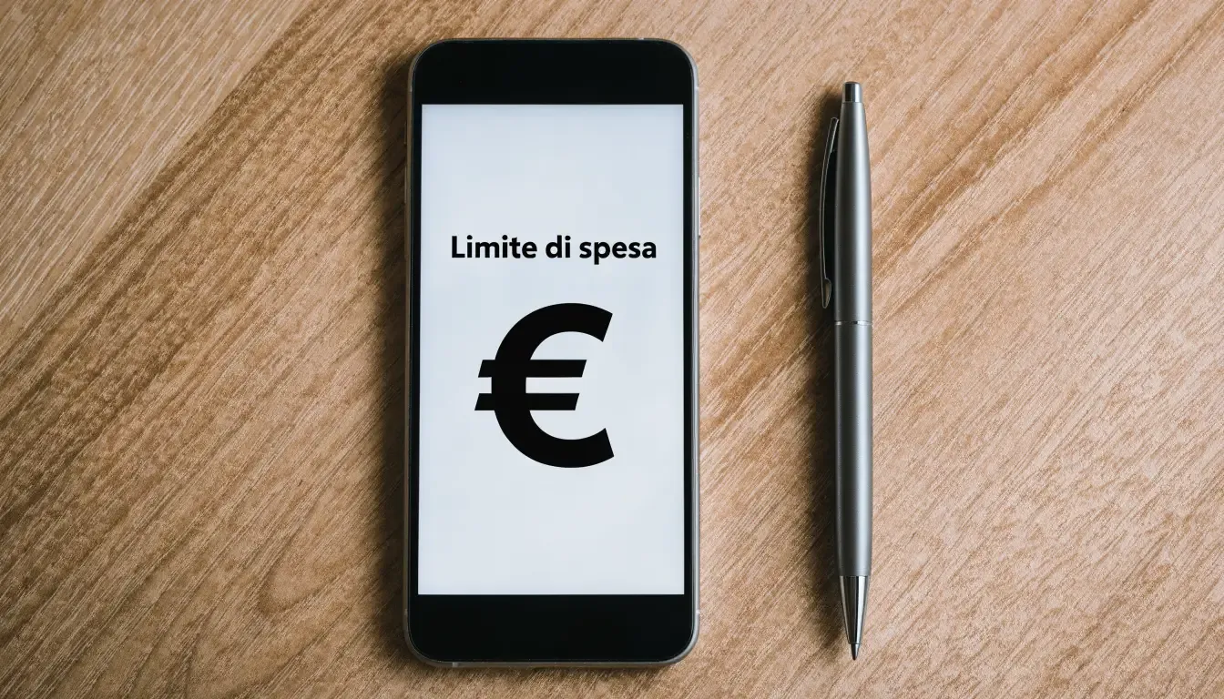 Un foglio di concessione in carta con un timbro rosso, appoggiato su una scrivania di legno accanto a una penna