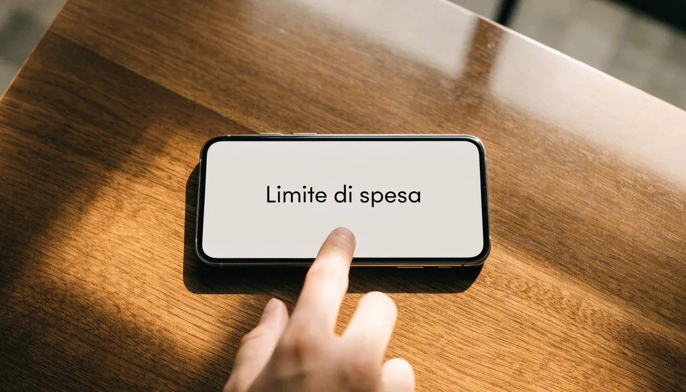Un foglio di concessione in carta con un timbro rosso, appoggiato su una scrivania di legno accanto a una penna
