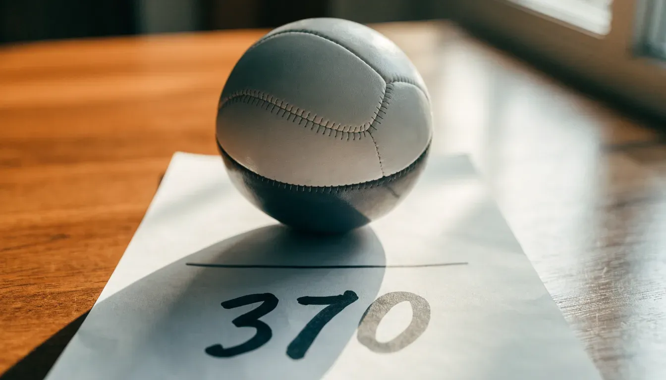 Un pallone da calcio appoggiato su una schedina bianca su un tavolo di legno, alla luce del giorno